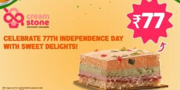 Independence Day bonanza: Popular ice cream franchise, Cream Stone announces exciting offer @ Rs 77, celebrating the 77th Independence Day