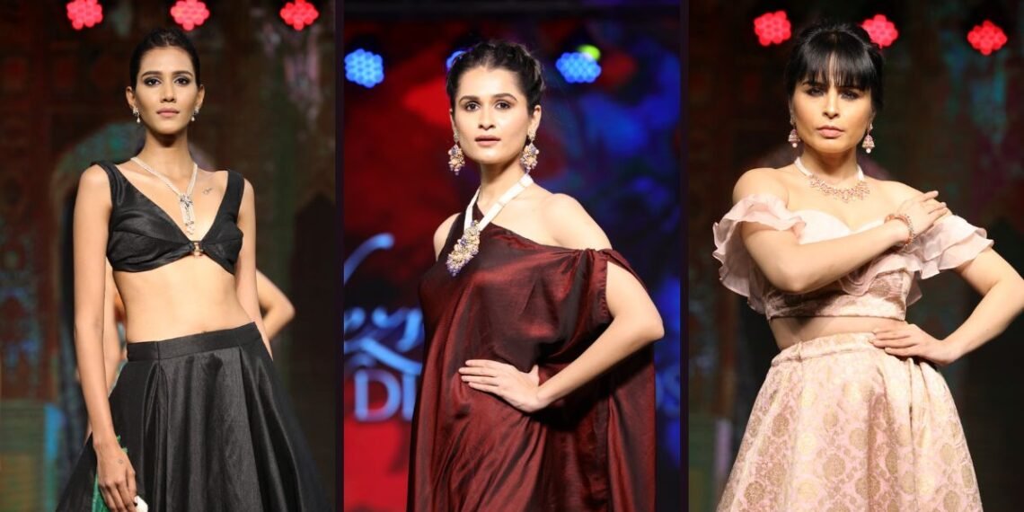 Irasva Fine Jewellery showcases exclusive jadau, and diamond jewellery at a fashion show