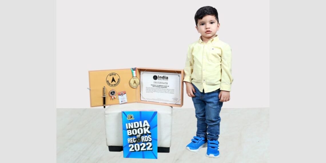 A toddler who can identify world flags