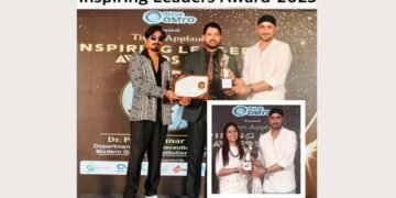 Inspiring Leaders Award-2023 to Dr. Punit Kumar Dwivedi and Dr. Neha Sharma Chowdhury of Modern Group of Institutions, Indore